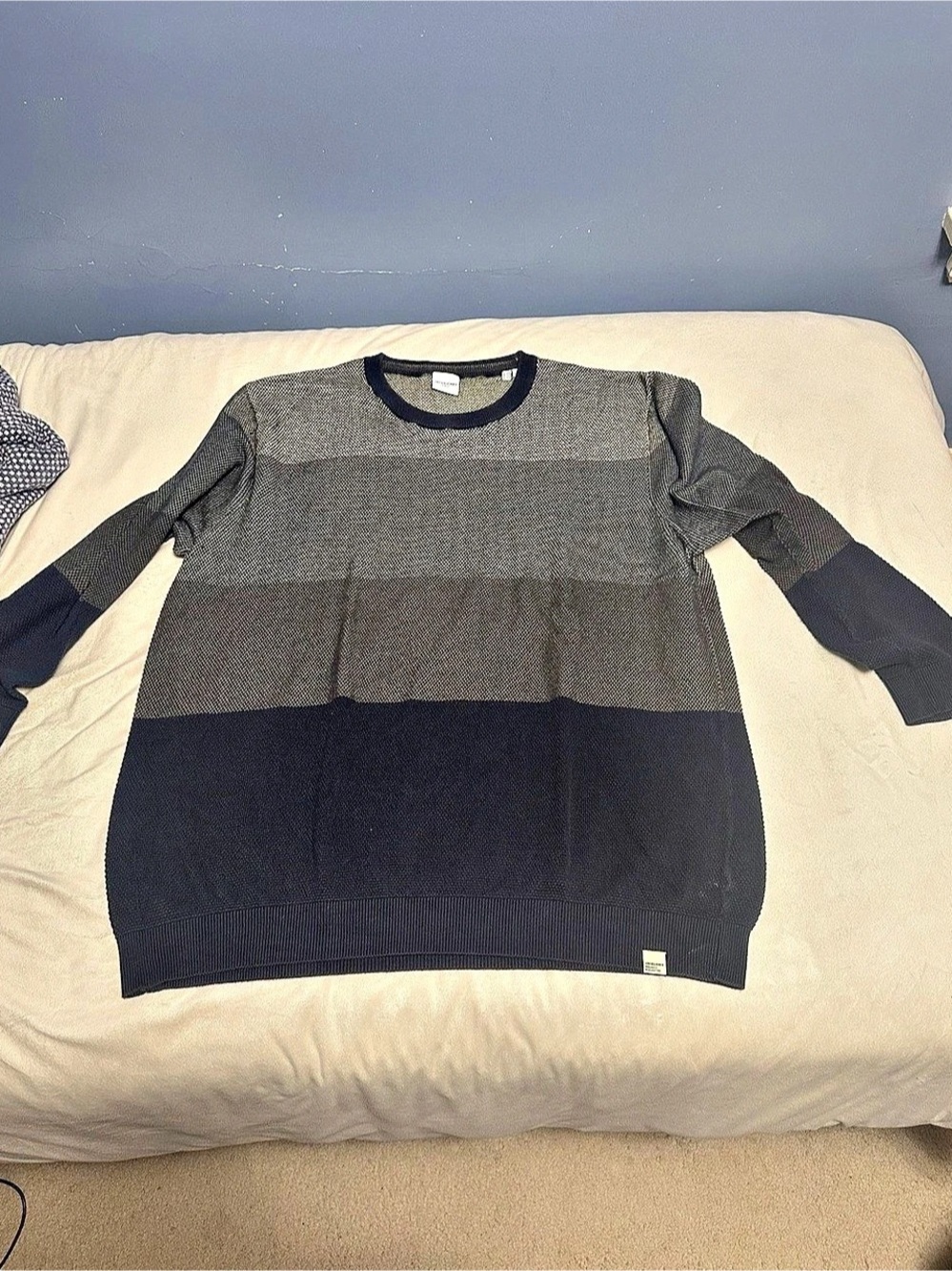 JACK & JONES Men's Geometric Crewneck Sweater Size Large